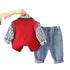 Boy's Long Sleeve Set Three-Piece Set